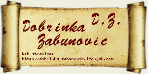 Dobrinka Zabunović vizit kartica